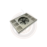 10″ x 7″ Center Spray Glass Rinser Drip Tray – Brushed Stainless – With Drain